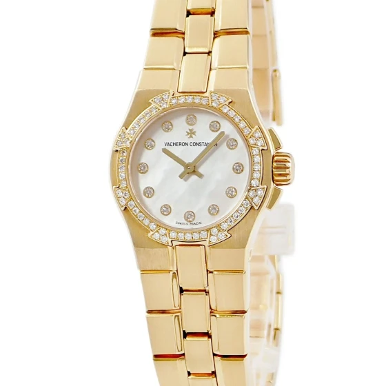 Vacheron Constantin Overseas 16550 423J 8885 Quartz Diamond Gold Ladies Watch